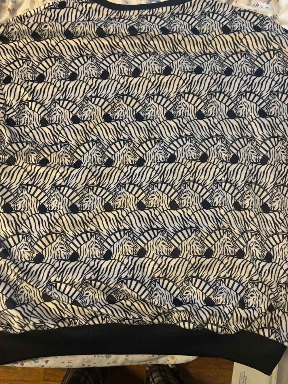 adidas Black & White Zebra Print Kids Sweatpants
